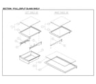 Kenmore 11171212612 full/split glass shelves diagram