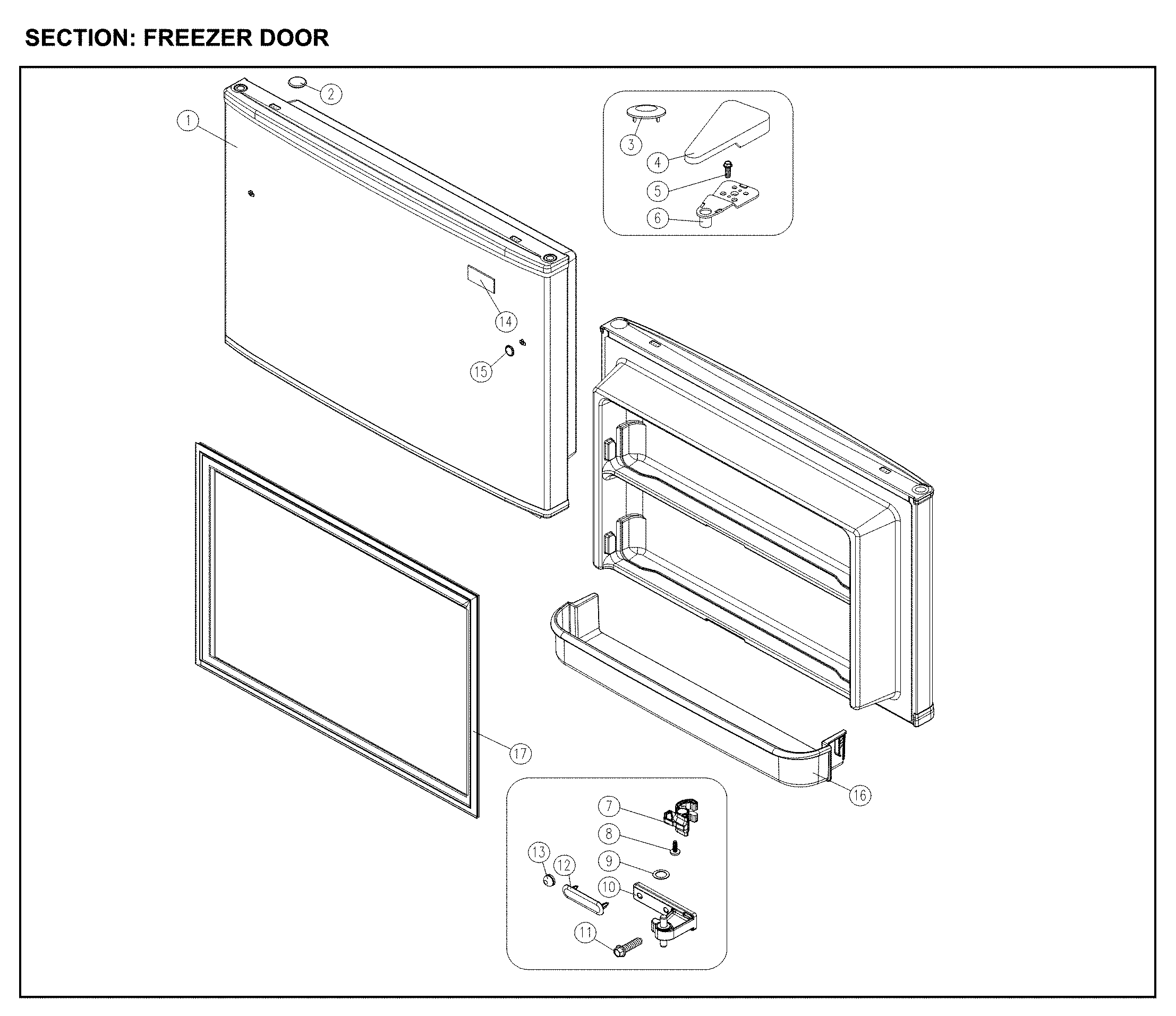 Freezer door