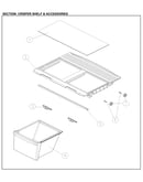 Crisper and shelf