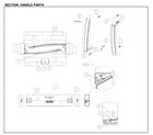 Kenmore 11171215613 handle parts diagram