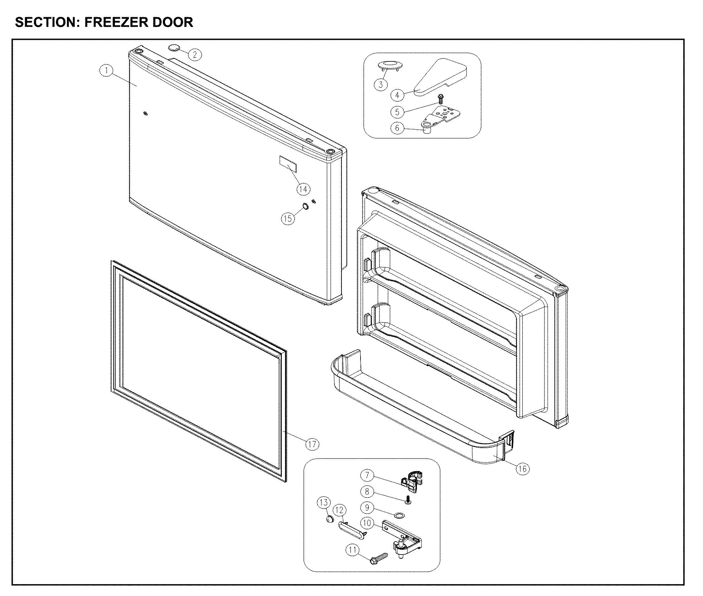 Freezer door