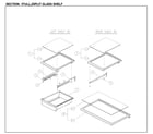 Kenmore 11171219612 full/split glass shelves diagram