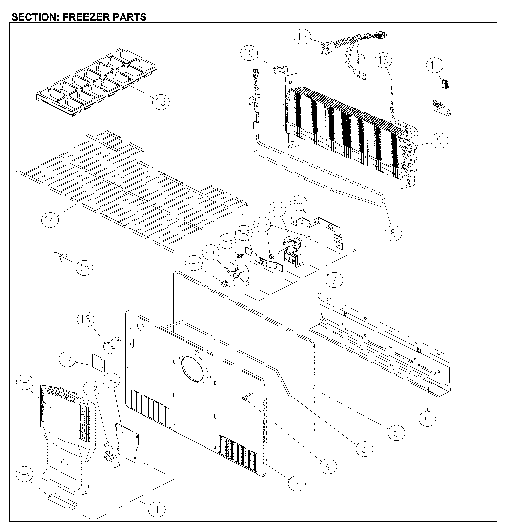 Freezer parts