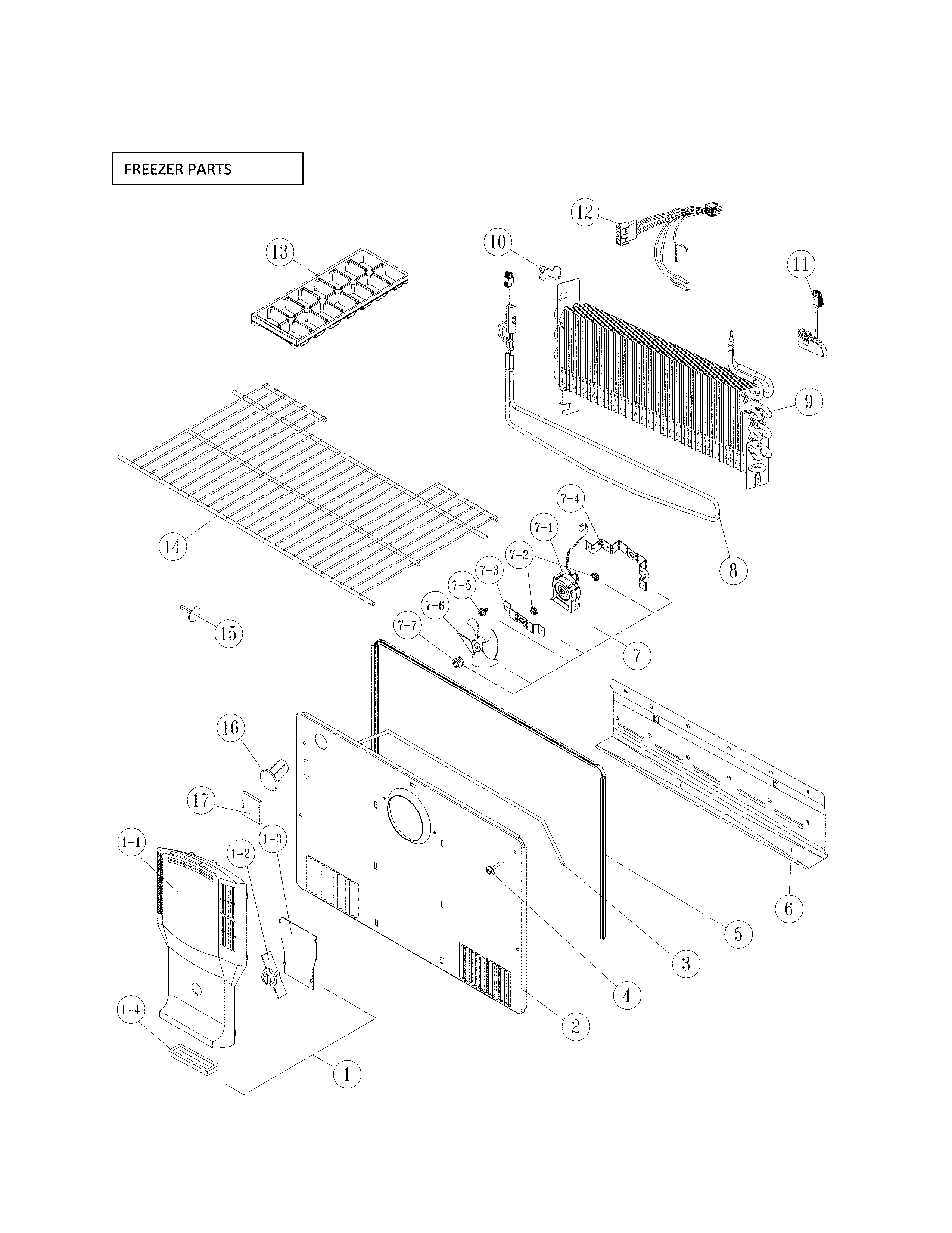 Freezer parts