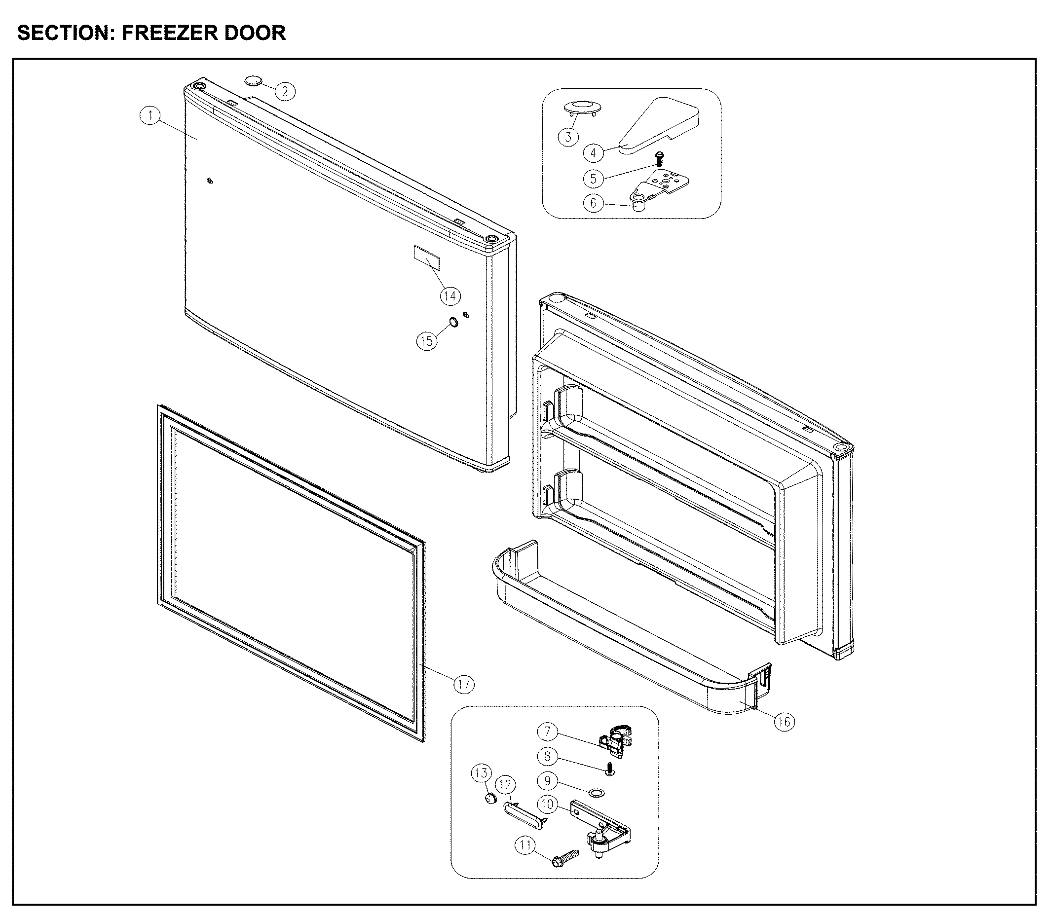 Freezer door