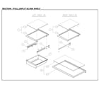 Kenmore 11161205712 full/split glass shelf diagram