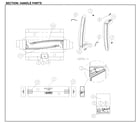 Kenmore 11161205712 handle parts diagram