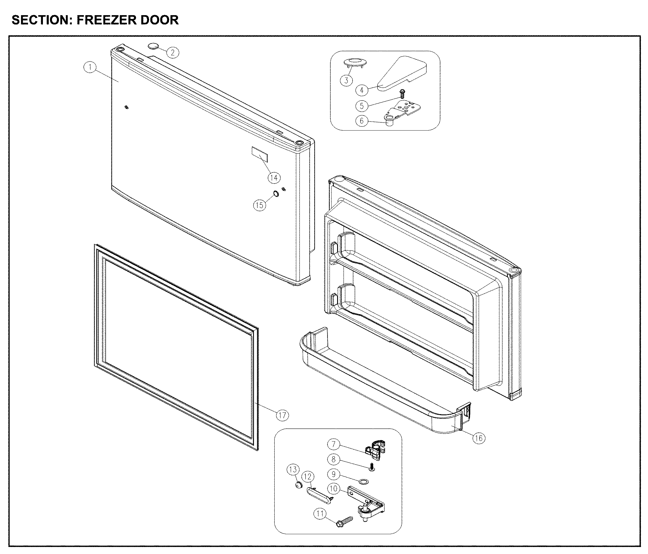 Freezer door
