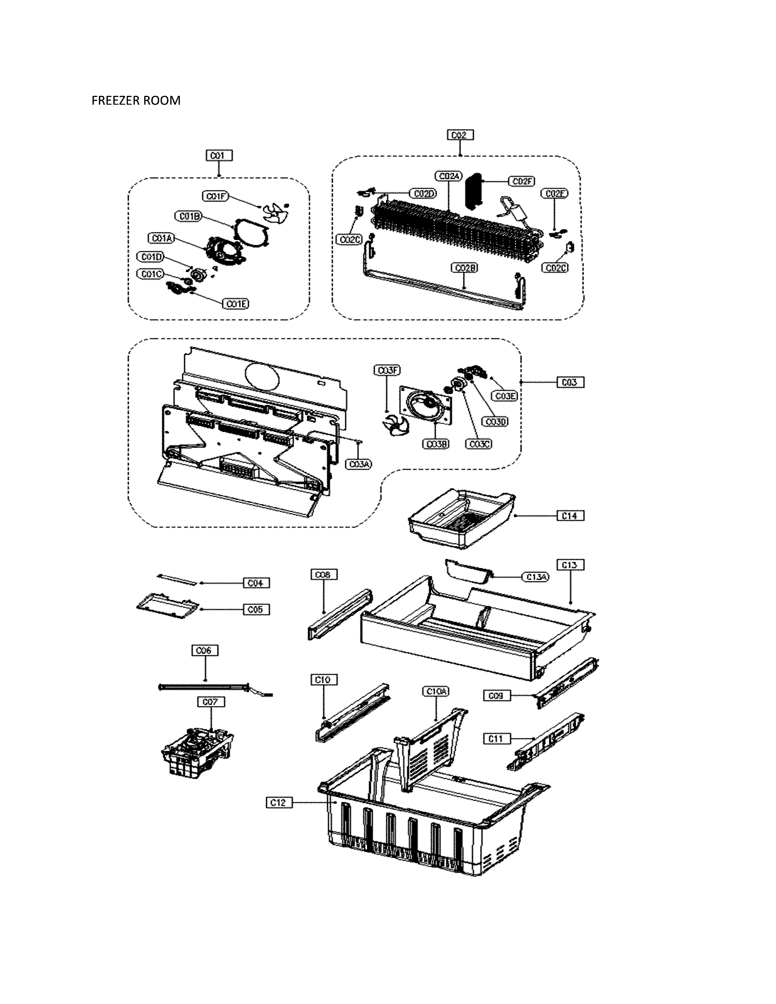 Freezer parts