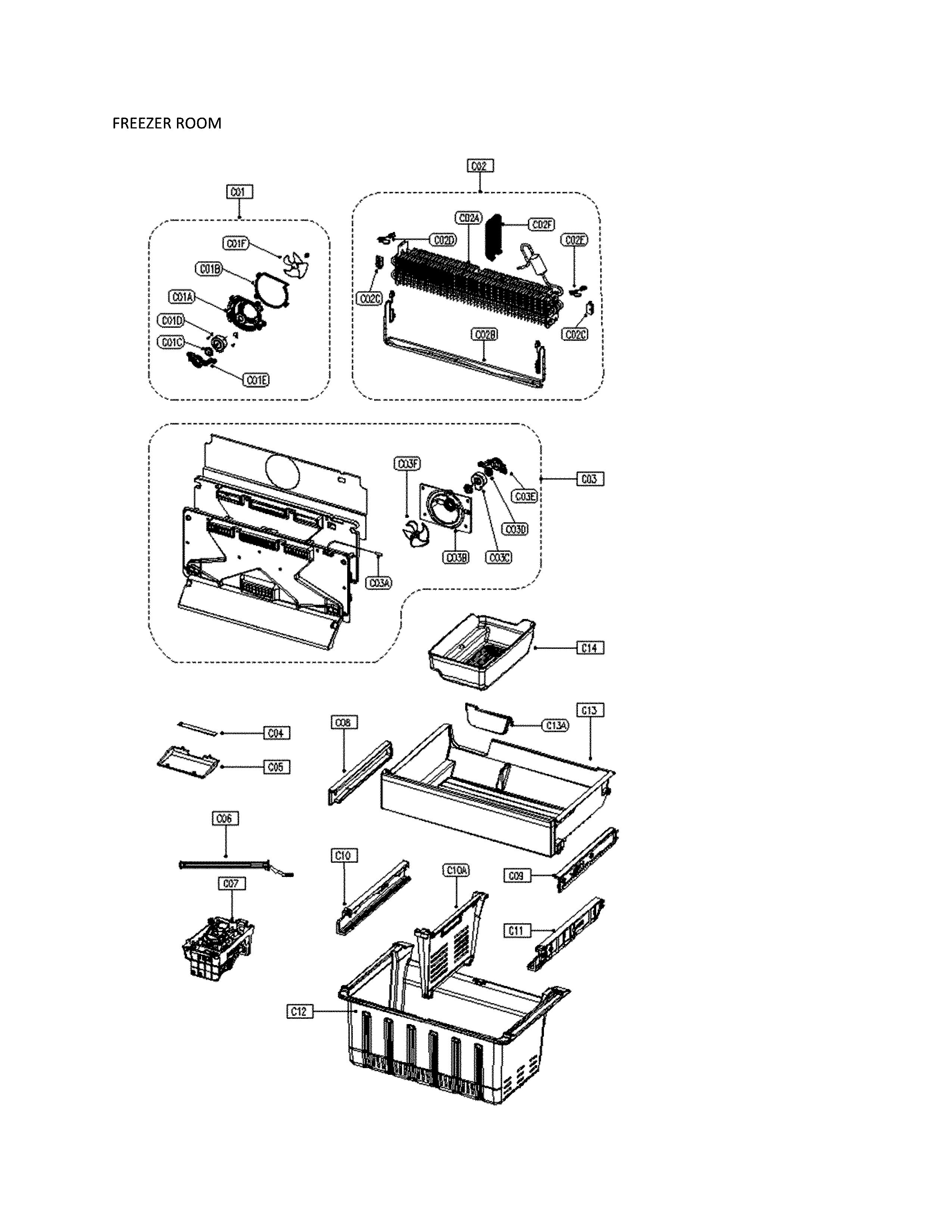 Freezer parts