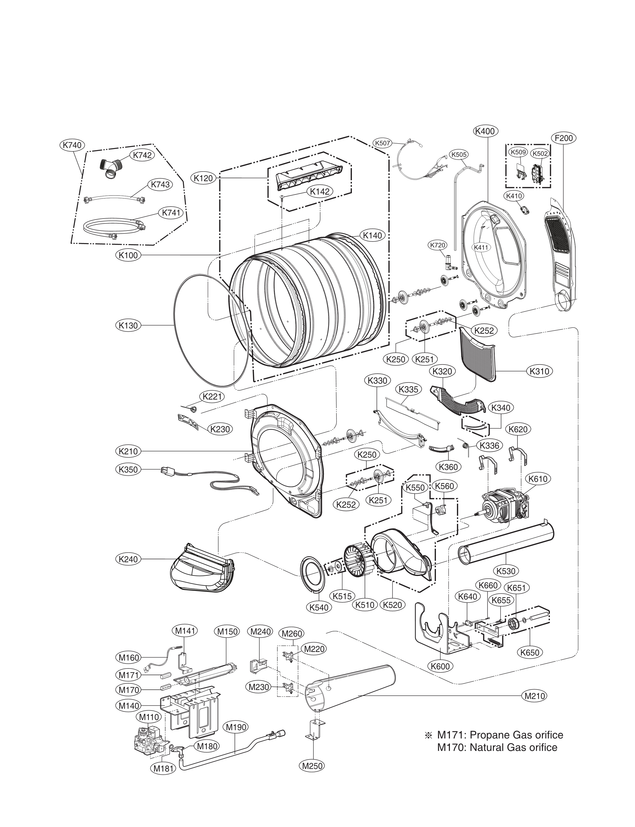 Drum and motor assembly