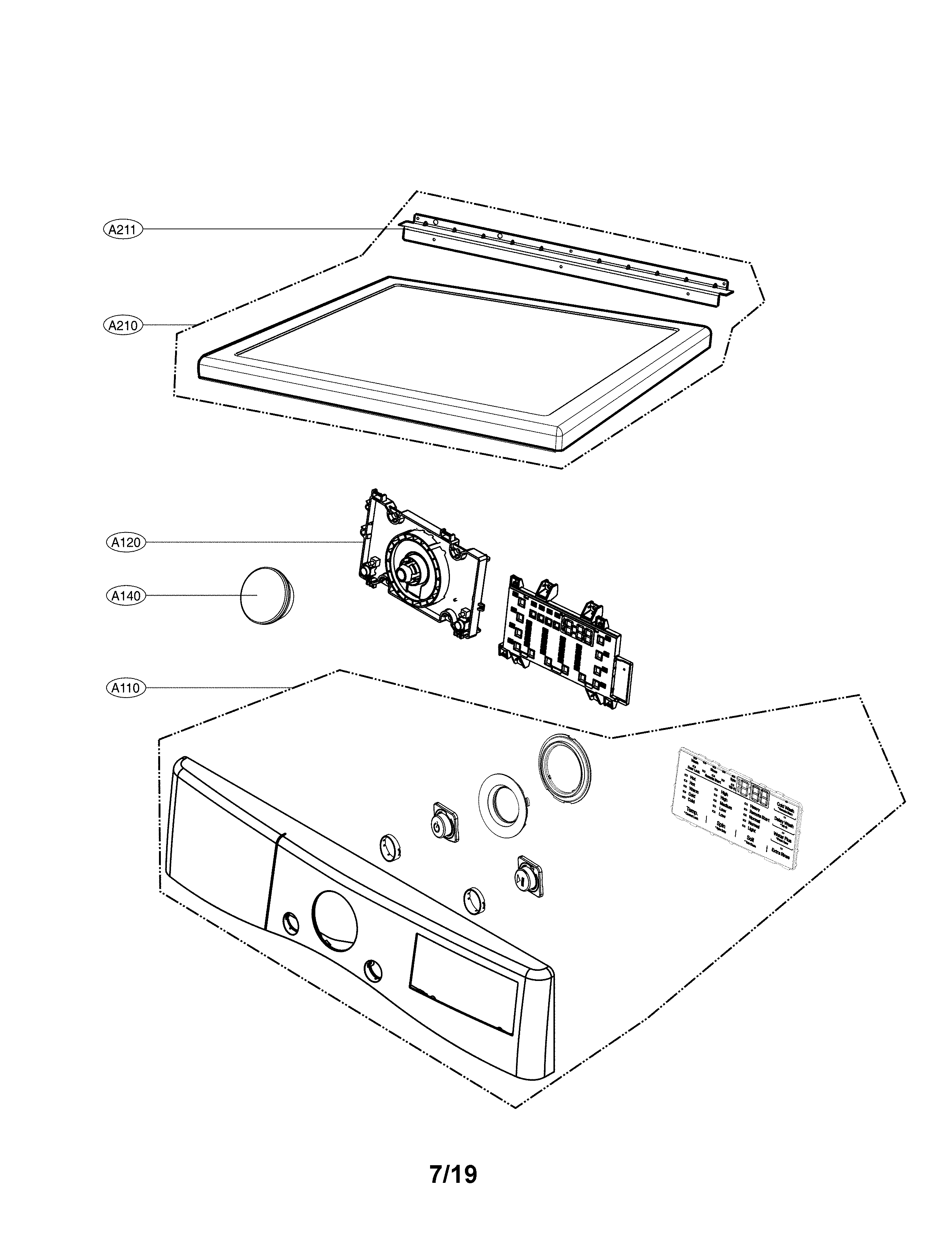 Control panel and plate assembly