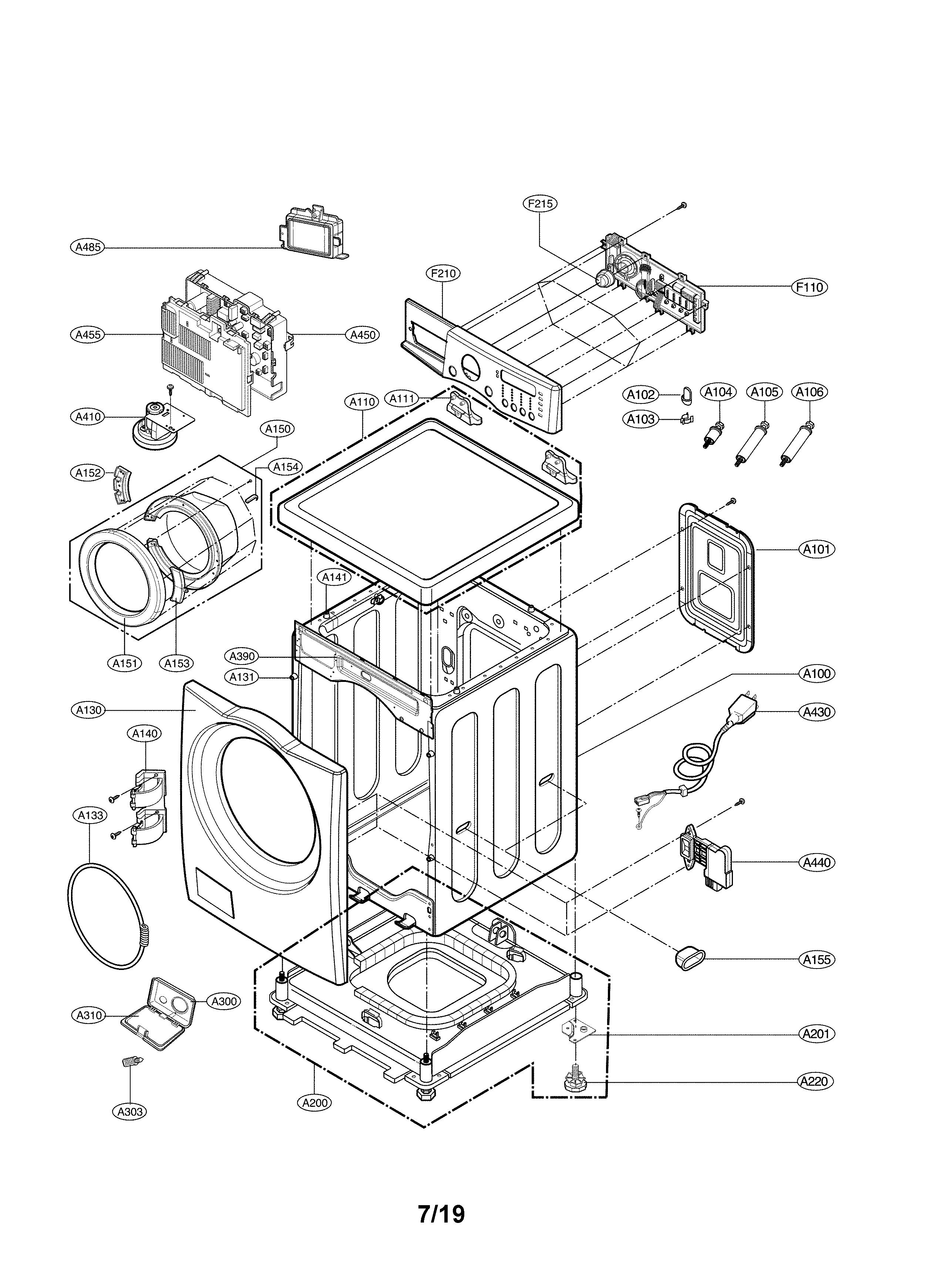 Cabinet and control panel assembly