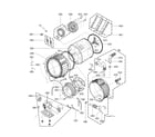 LG WM3575CV/00 drum and tub assembly diagram