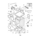 LG WM3575CV/01 cabinet and control panel assembly diagram