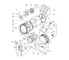 LG WM3575CW/00 drum and tub assembly diagram
