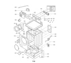 LG WM3575CW/01 cabinet and control panel assembly diagram