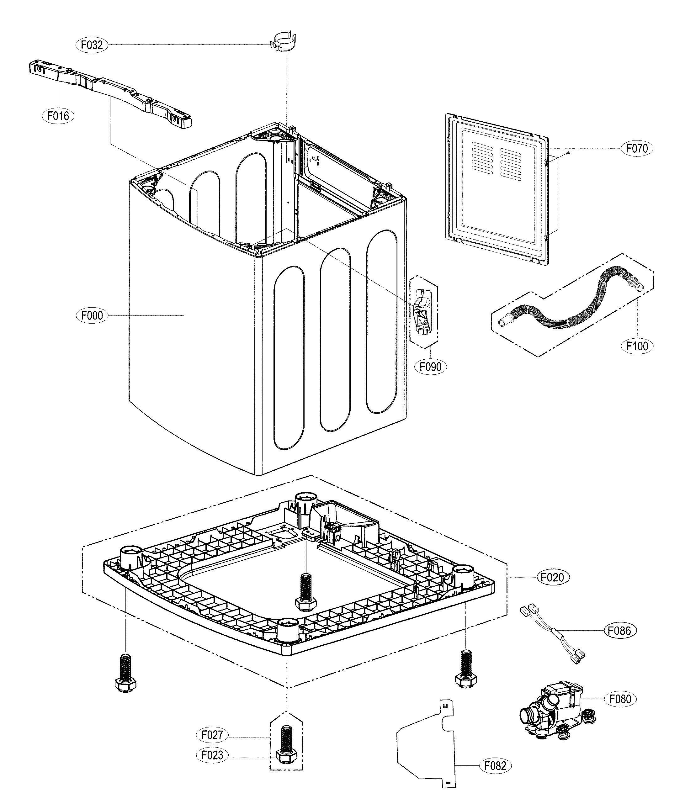 Outer case assembly
