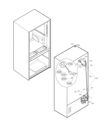 Valve & water tube parts
