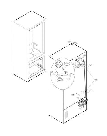 Valve & water tube parts