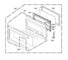 LG LMVM2033BD/00 door parts diagram
