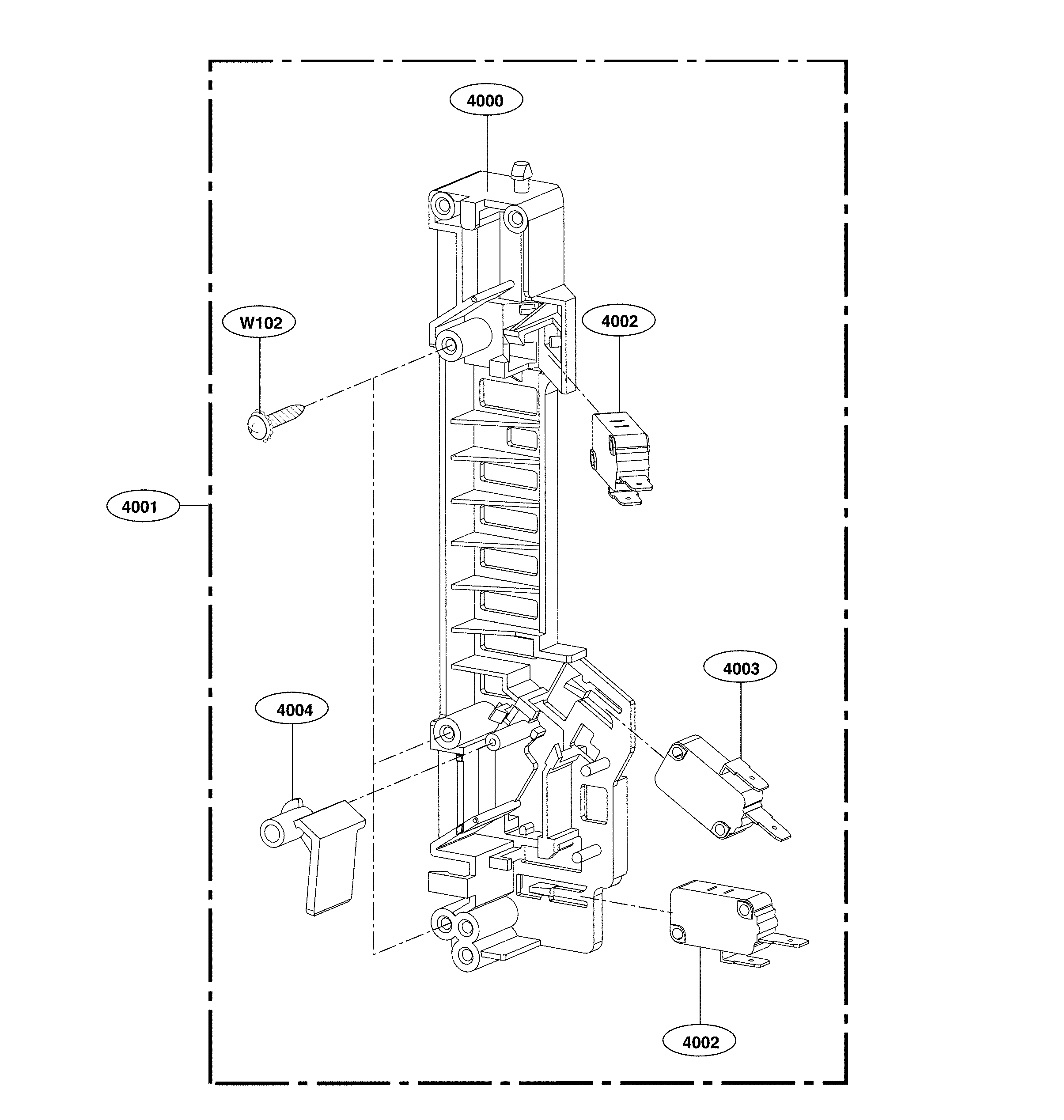 Latch board parts