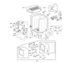 LG DLE7300WE/00 cabinet and door assembly diagram