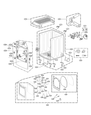 Cabinet and door assembly