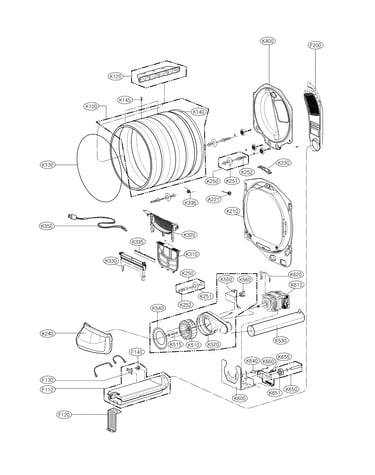 Drum and motor assembly