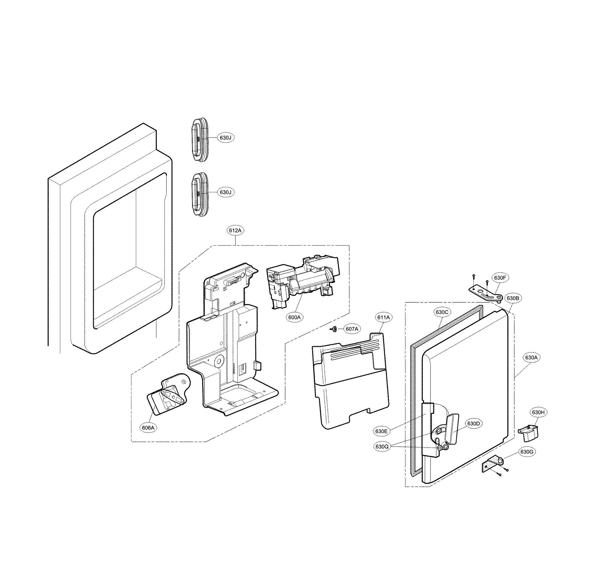 Icemaker & ice bin parts