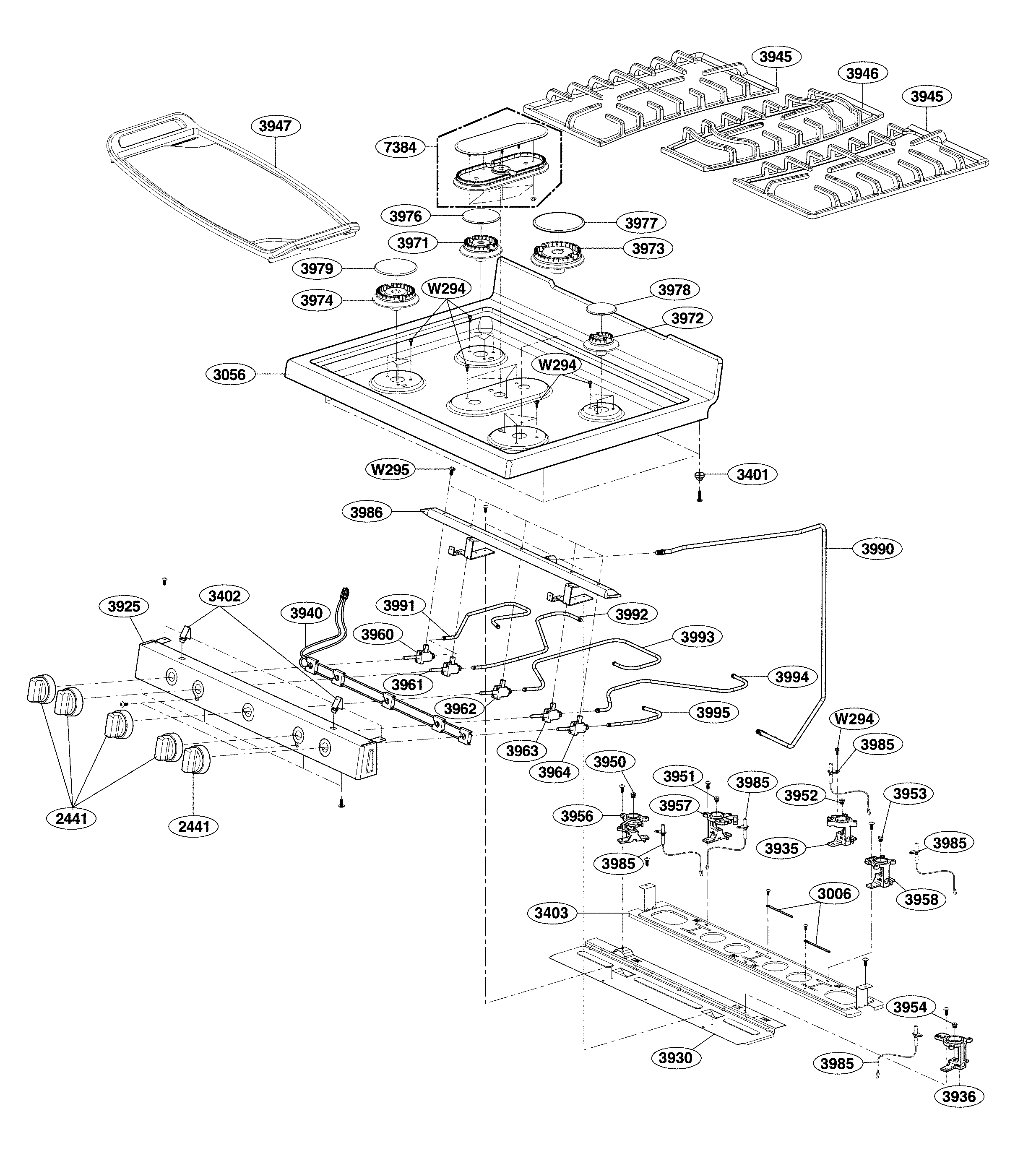 COOKTOP PARTS