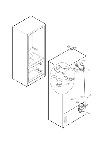 Valve & water tube parts