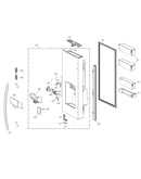Door parts w/ dispenser