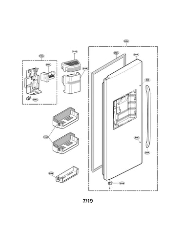 Freezer door