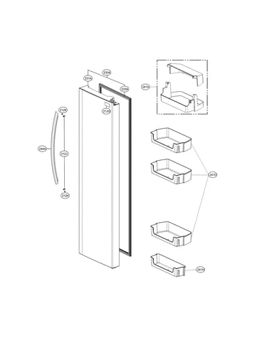 Refrigerator door