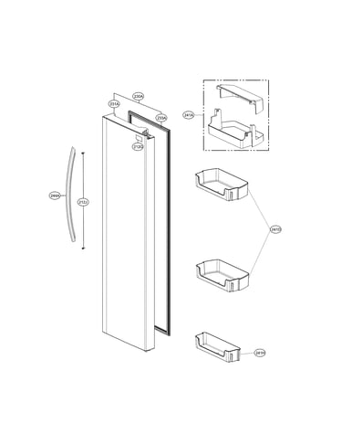 Refrigerator door