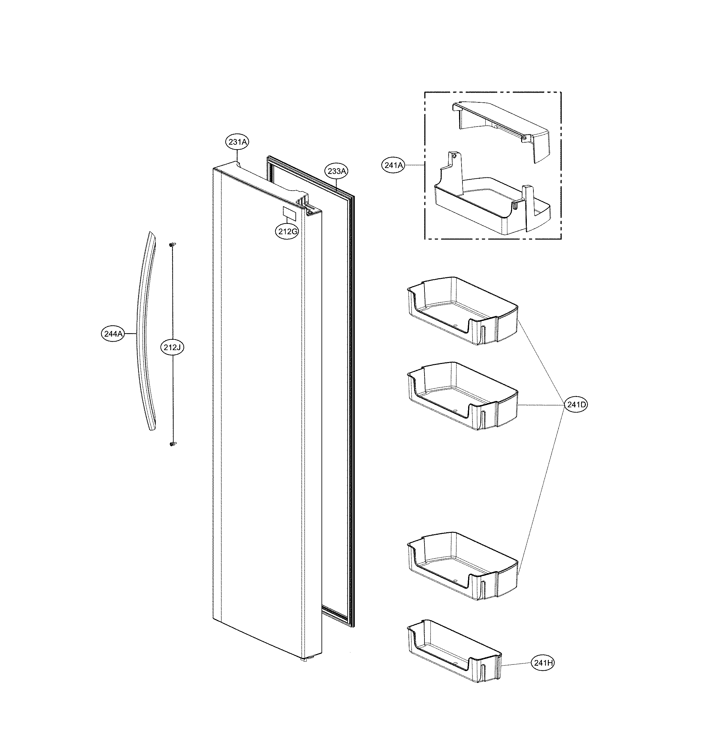 Refrigerator door