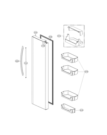 Refrigerator door