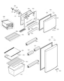 Door parts, refrigerator and freezer parts