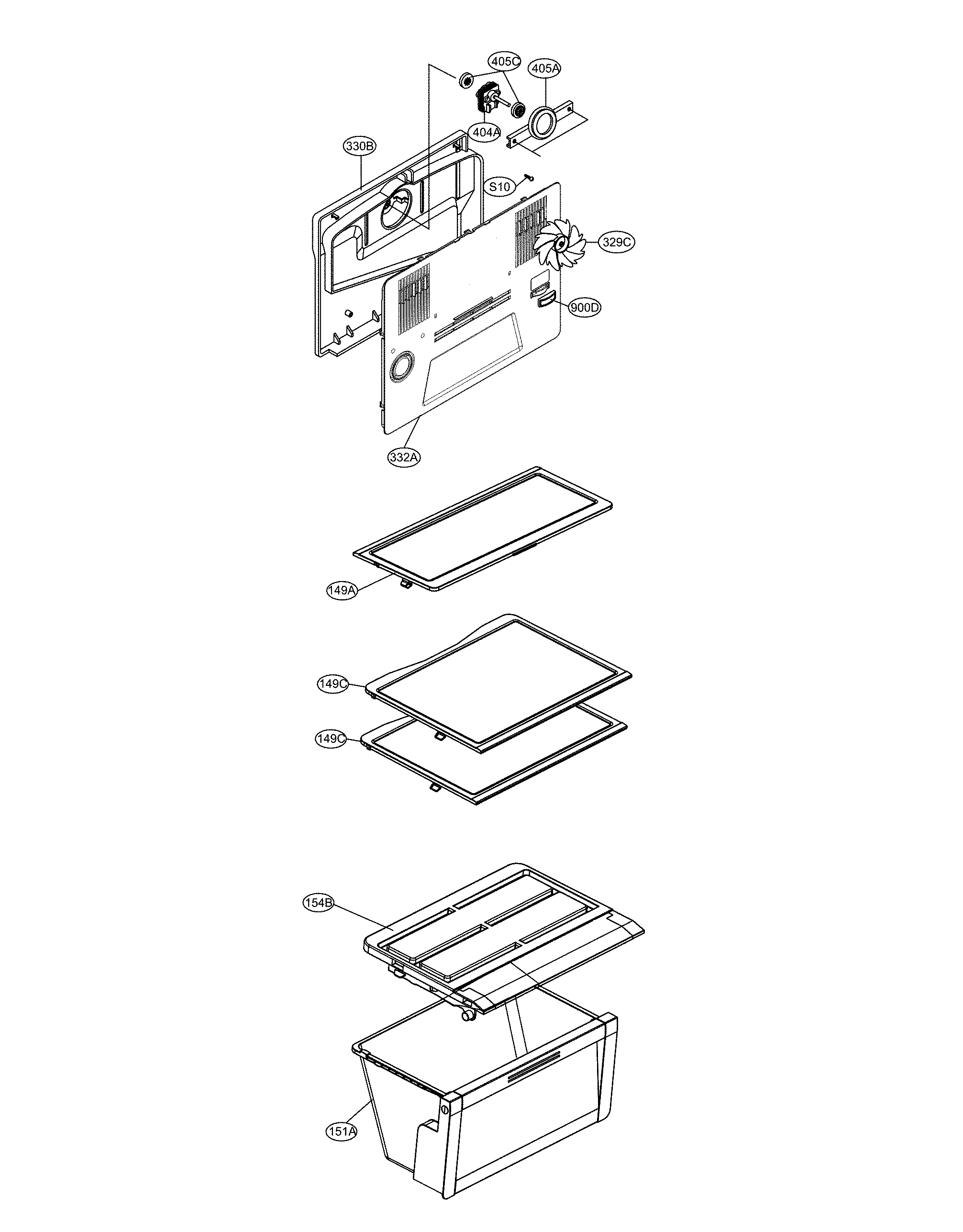 Refrigerator and freezer parts