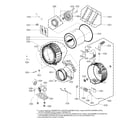 LG WM3180CW/00 drum and tub assy diagram