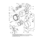 Kenmore Elite 79641473217 drum and tub parts diagram