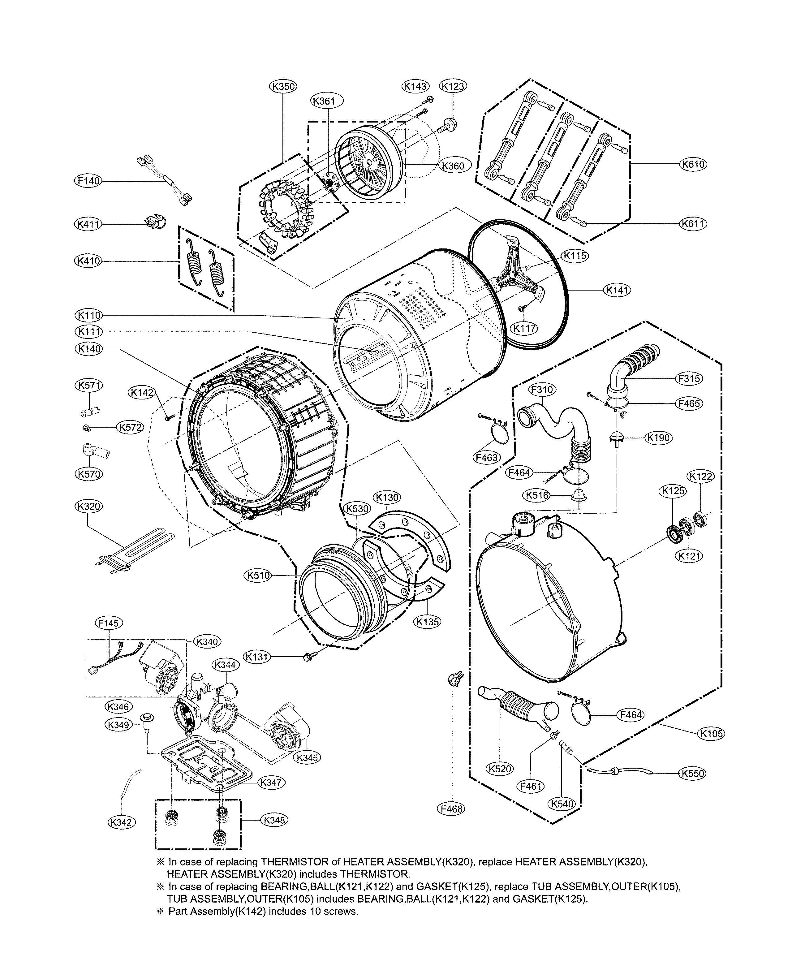 Drum and tub parts