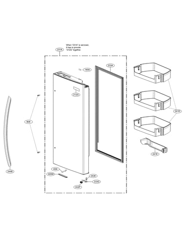 Door parts - right side