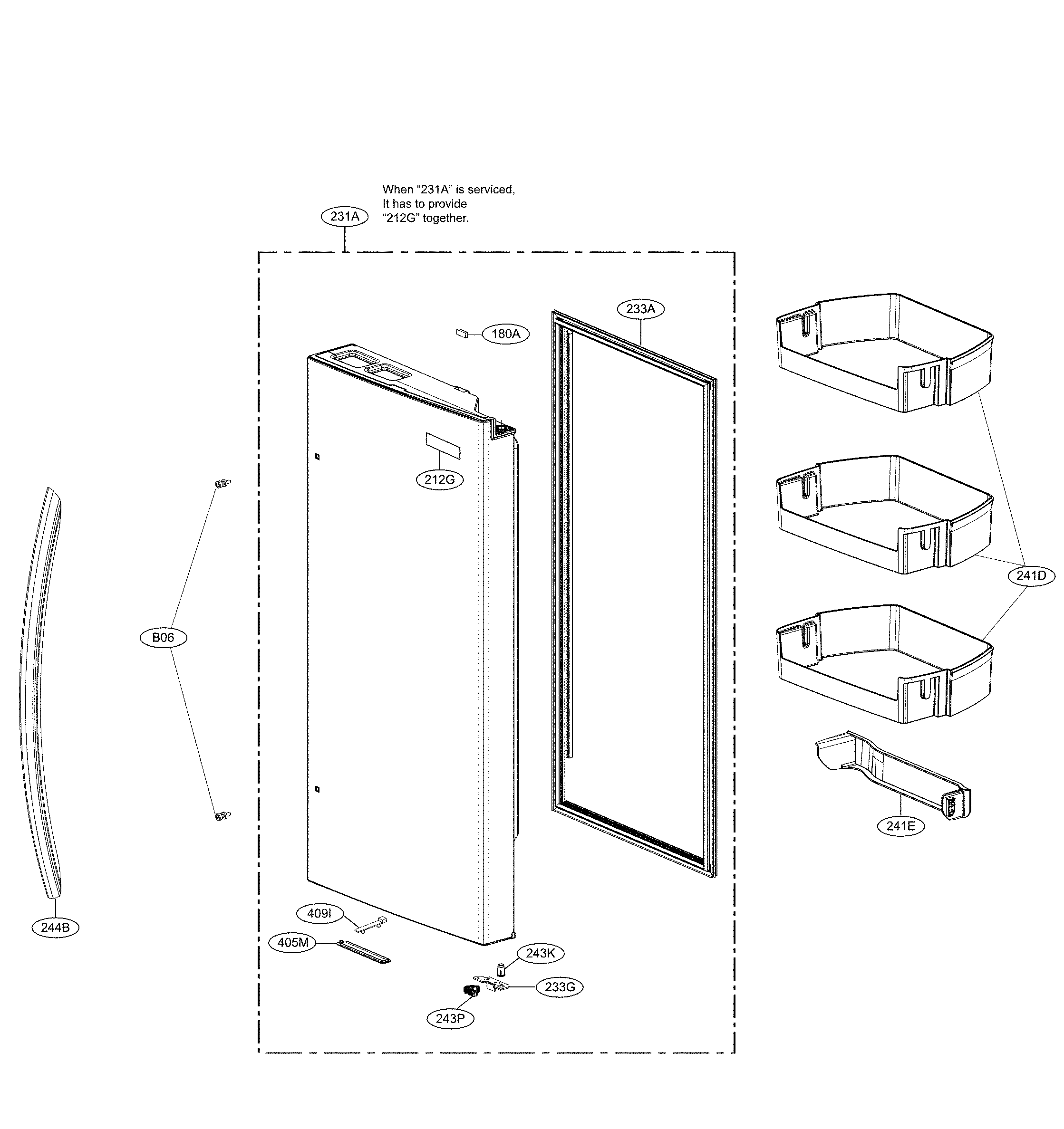 Door parts - right side