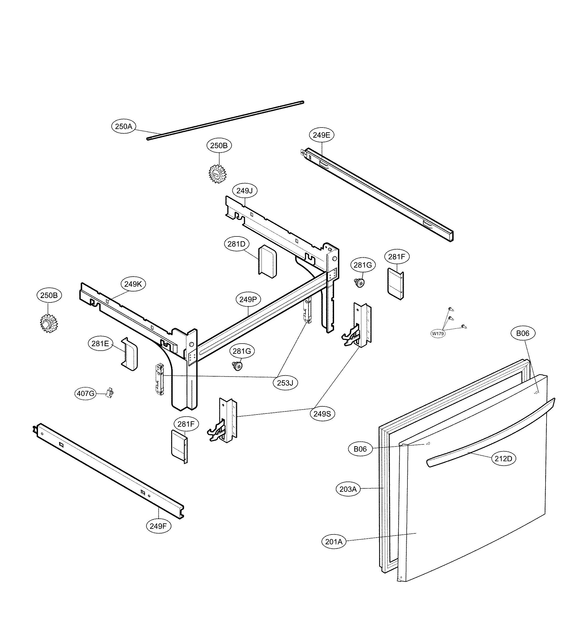 Door parts - freezer