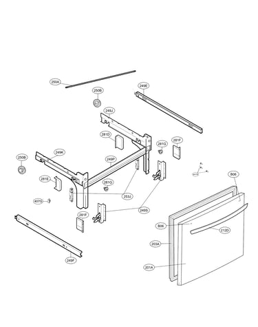 Door parts - freezer