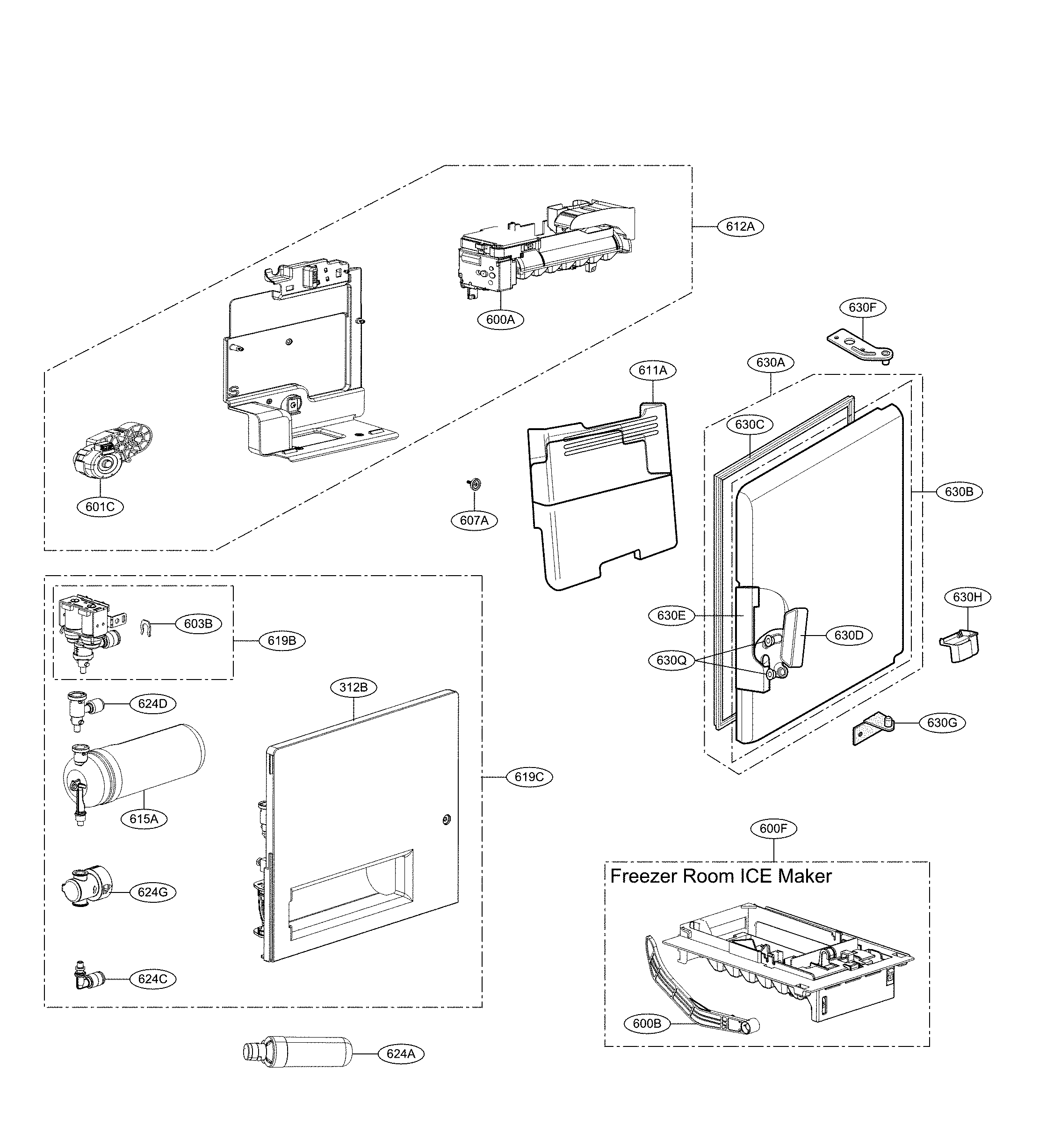 Ice maker parts
