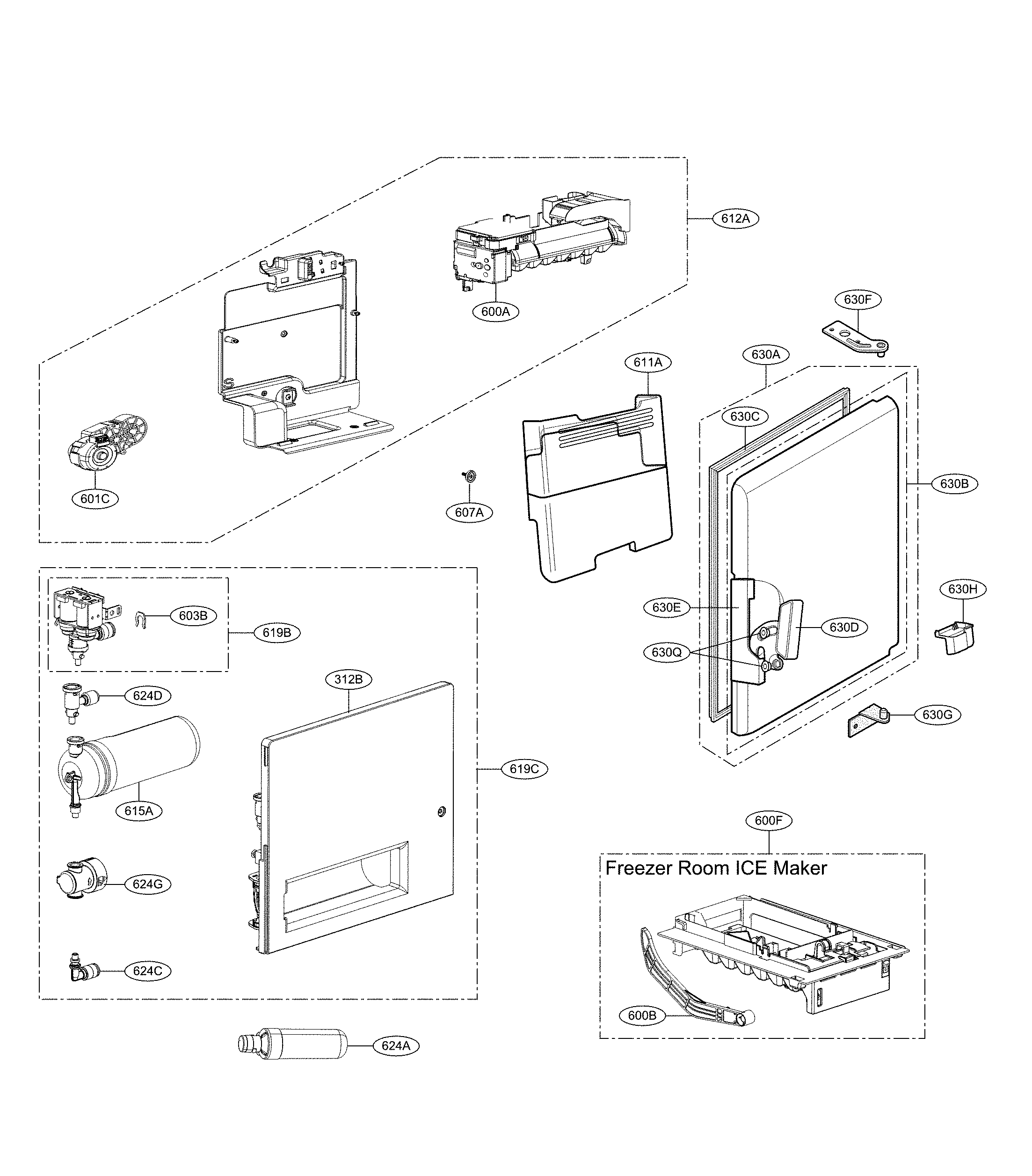 Ice maker parts