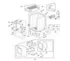 LG DLE7300VE/00 cabinet and door assembly diagram